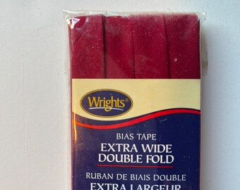 Wrights Brick Red Extra Wide Double Fold Bias Tape  1/2”  3 yds