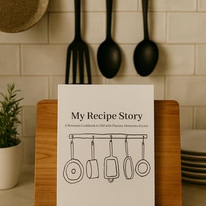 Printable Recipe Book | Fillable Cookbook Pages | Minimal White Digital Recipe Journal