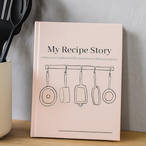 Printable Recipe Book | Fillable Cookbook Pages | Minimal Pink Digital Recipe Journal