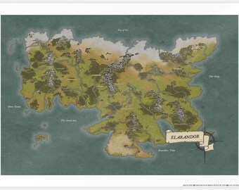 ファンタジー世界地図 | ヴィンテージ風中世地図 | アンティーク