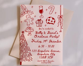 Editable Christmas Party Invitation | Festive Holiday Event (Digital Download)