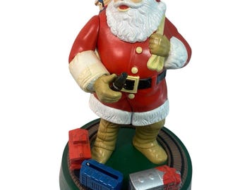 Vintage 1993 Coca-Cola Santa Claus Mechanical Coin Bank Ertl Christmas Train