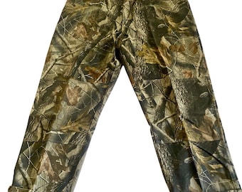 Vintage Wrangler Hunting Pants Mens 40x32 Brown Realtree Camo Hardwoods