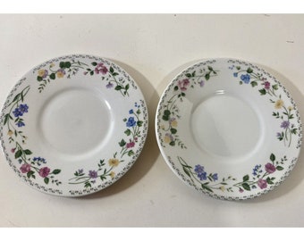 Farberware English Garden 225 - 2 Saucers  Floral 6-1/4 in