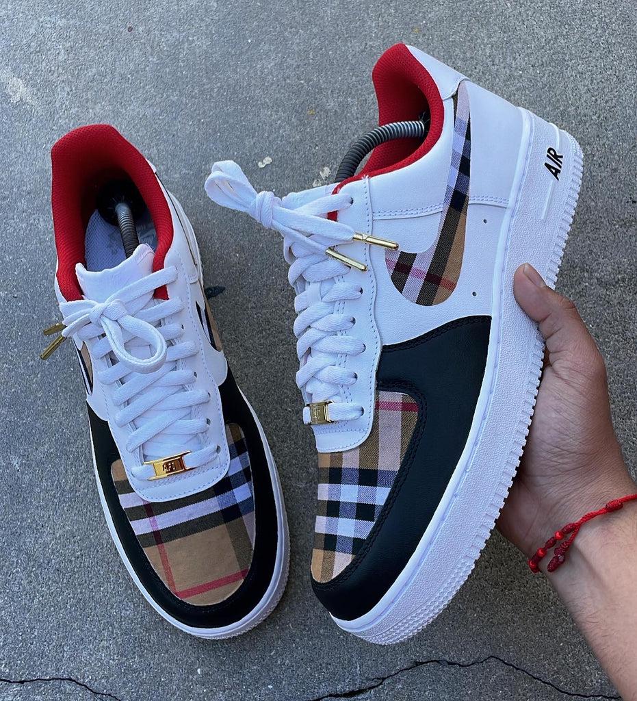 エアフォース1 Burberryカスタム Custom Air Force 1 - Burberry – Blue Bee Sneaker Care & Customs