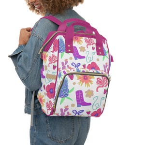 Girly Western Baby Diaper Backpack