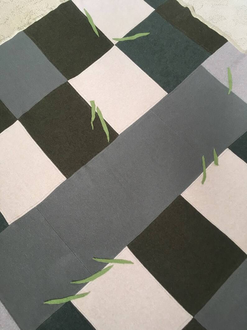 Upcycled Cashmere Blanket Throw Quilt With Silk Binding Etsy