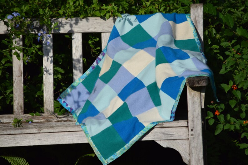 Upcycled Cashmere Baby Blanket Jewel Colors Silk Edge Recycled Etsy
