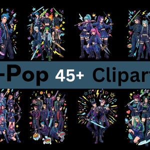 K-Pop Chibi Stickers: Waterproof Vinyl Decals, Anime Style