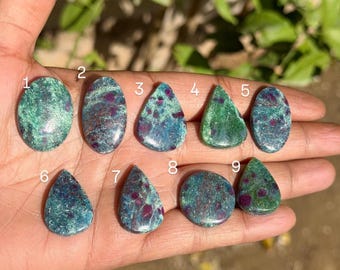 Natural Ruby in Fuchsite Cabochon – Hand Polished Healing Gemstone for Jewelry Making