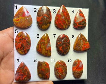 Natural Seam Agate Cabochon, Loose Gemstone for Jewelry