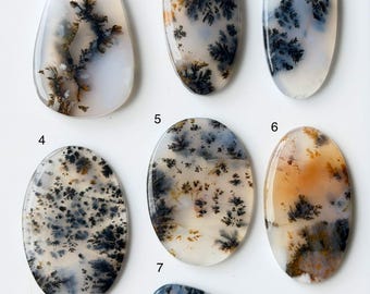 Natürliche dendritische Achat Cabochon | Baum Achat Lose Stein für die Schmuckherstellung