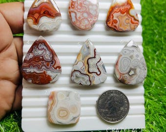 Natural Crazy Lace Agate Cabochon: Mixed Shape Loose Gemstone for jewellery making