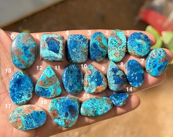 Shattuckite Gemstone Natural Blue Crystal Stone Polished Gem For Jewelry Collection or Crafts