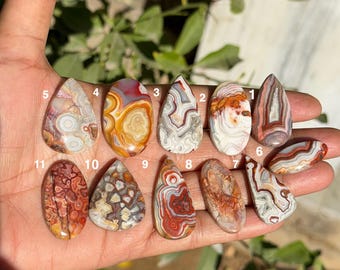Crazy Lace Agate Gemstone Healing Crystal Polished Stone Jewelry Collectors Crystal