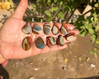 Piedra de jaspe policromado: gema natural de Madagascar, cristal colorido