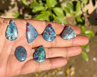 Natural Ruby in Fuchsite Cabochon – Hand Polished Healing Gemstone for Jewelry Making