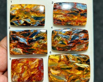 Cabujón de pietersita natural / Piedra preciosa de pietersita azul dorado / Cabujón de pietersita brillante / Piedra preciosa suelta para joyería / Piedra de diseño