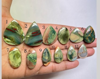 Natural Imperial Jasper Gemstone Cabochon, Polished Jewelry Stone