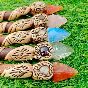 Boho Crystal Gemstone Hair Stick: Raw Stone Hair Accessory