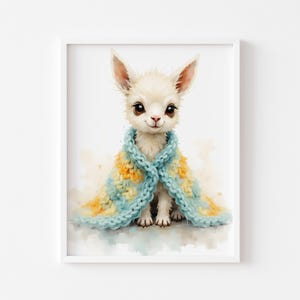 Cozy Llama Print: Farmhouse Nursery Decor (Digital Download)
