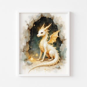 Majestic Dragon Art Print: Enchanting Fantasy Illustration (Digital Download 426)