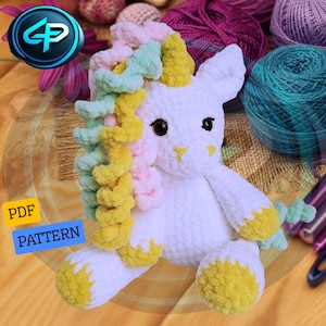 Crochet Unicorn Pegasus Pattern: Amigurumi Alicorn Plush Toy (PDF Pattern)