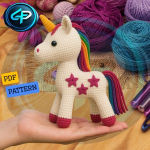 Crochet Unicorn Pegasus Amigurumi Pattern: DIY Fantasy Plush Toy (PDF Pattern)
