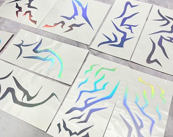 Tijdelijke lasertattoo, S*J*, cosplaytattoo, lichtgevende tattoo, demon Marks tijdelijke tattoo, feestcadeau