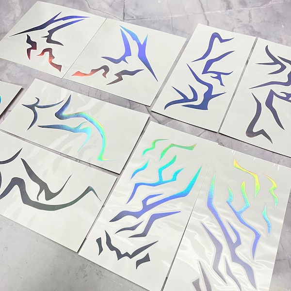 Laser Temporary Tattoo Set, S*J*, Cosplay Tattoo, Luminous Tattoo, Demon Marks Temporary Tattoo, Party Gift