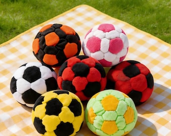 Pelota de fútbol Hacky Sack de felpa suave, pelota de malabares Footbag hecha a mano, saco de fútbol colorido para niños y adultos, Hacky Footbag, Saco de fútbol, Bolsa de frijoles para fútbol
