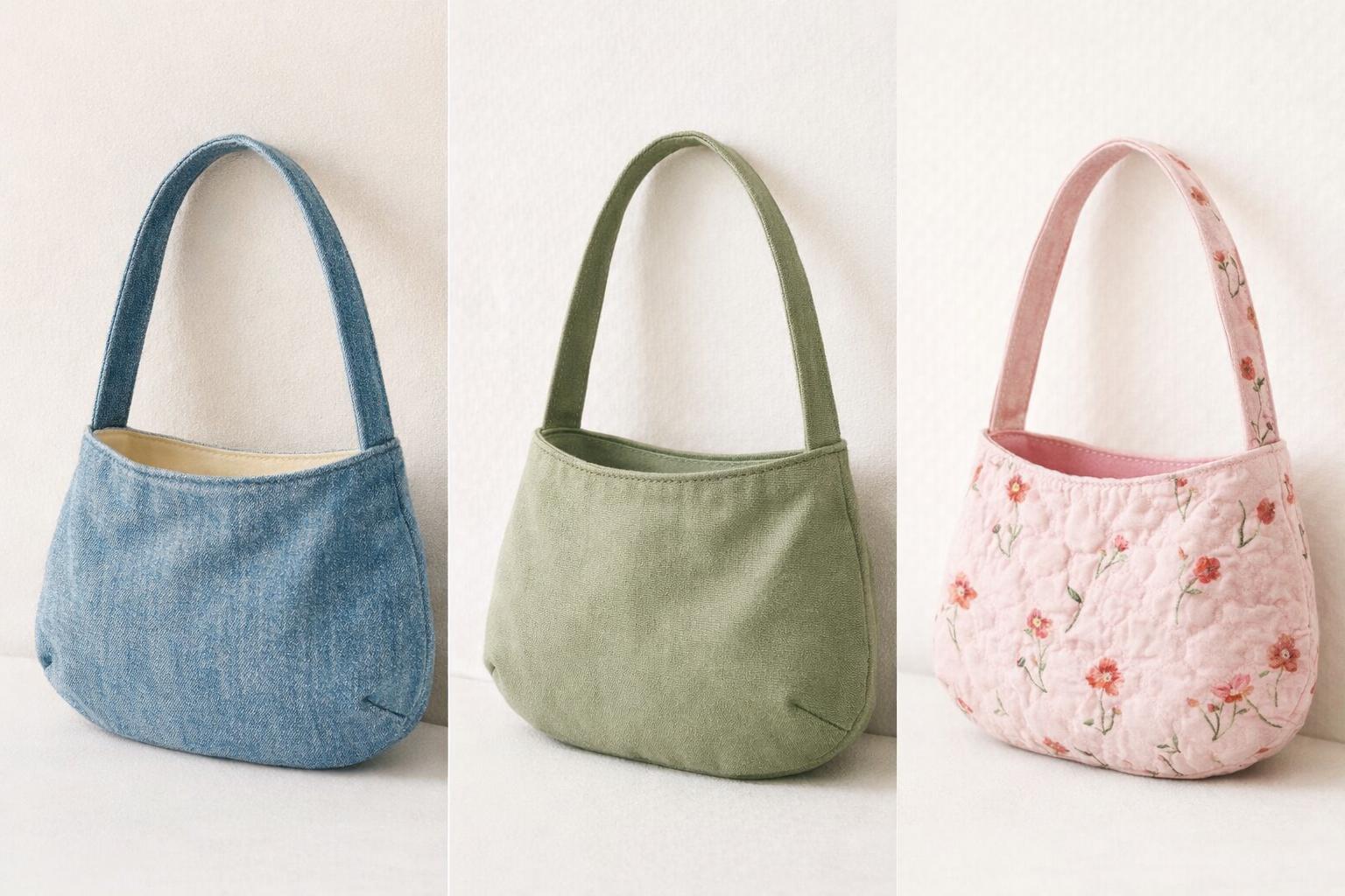 Crescent Hobo Bag Sewing Pattern PDF, Slouchy Shoulder Bag Pattern ...