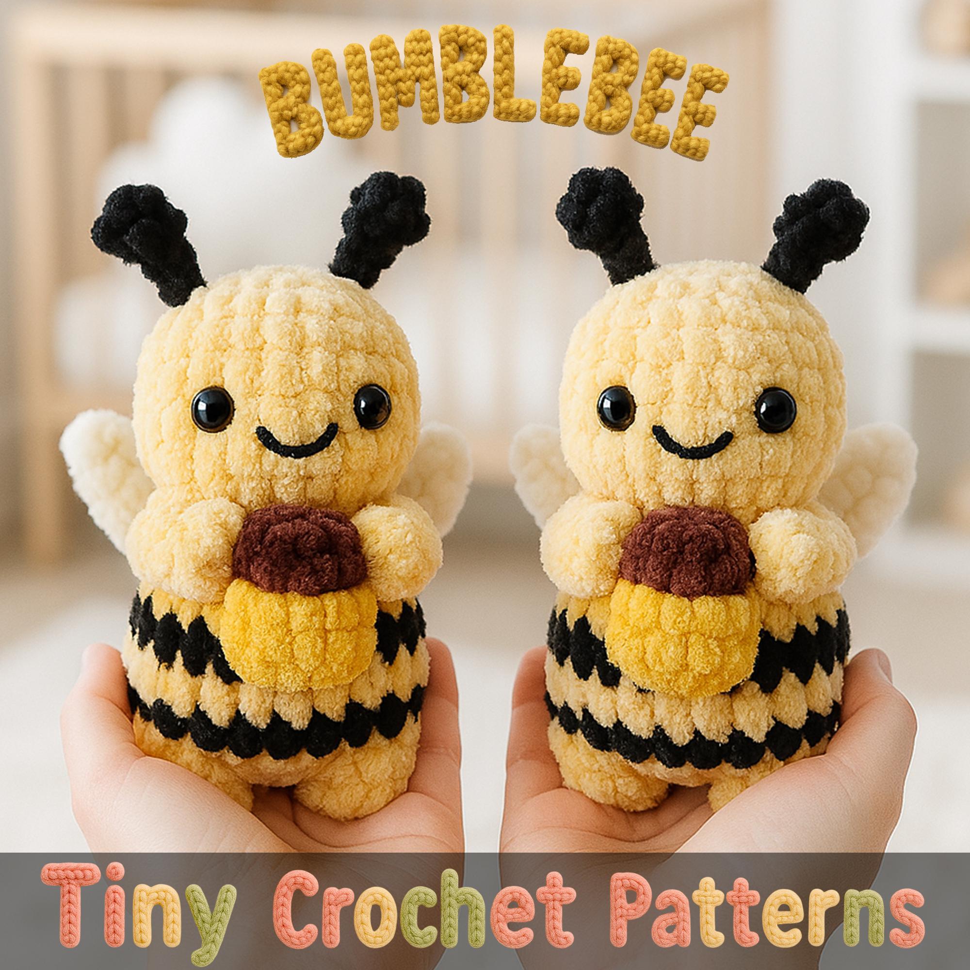 Bumblebee Crochet Pattern: Amigurumi Bee Holding Honey Pot (PDF Pattern ...