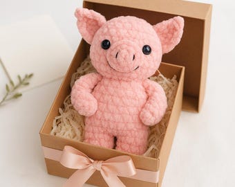 Chubby Pig Amigurumi Crochet Pattern, Plush Toy (PDF Pattern)