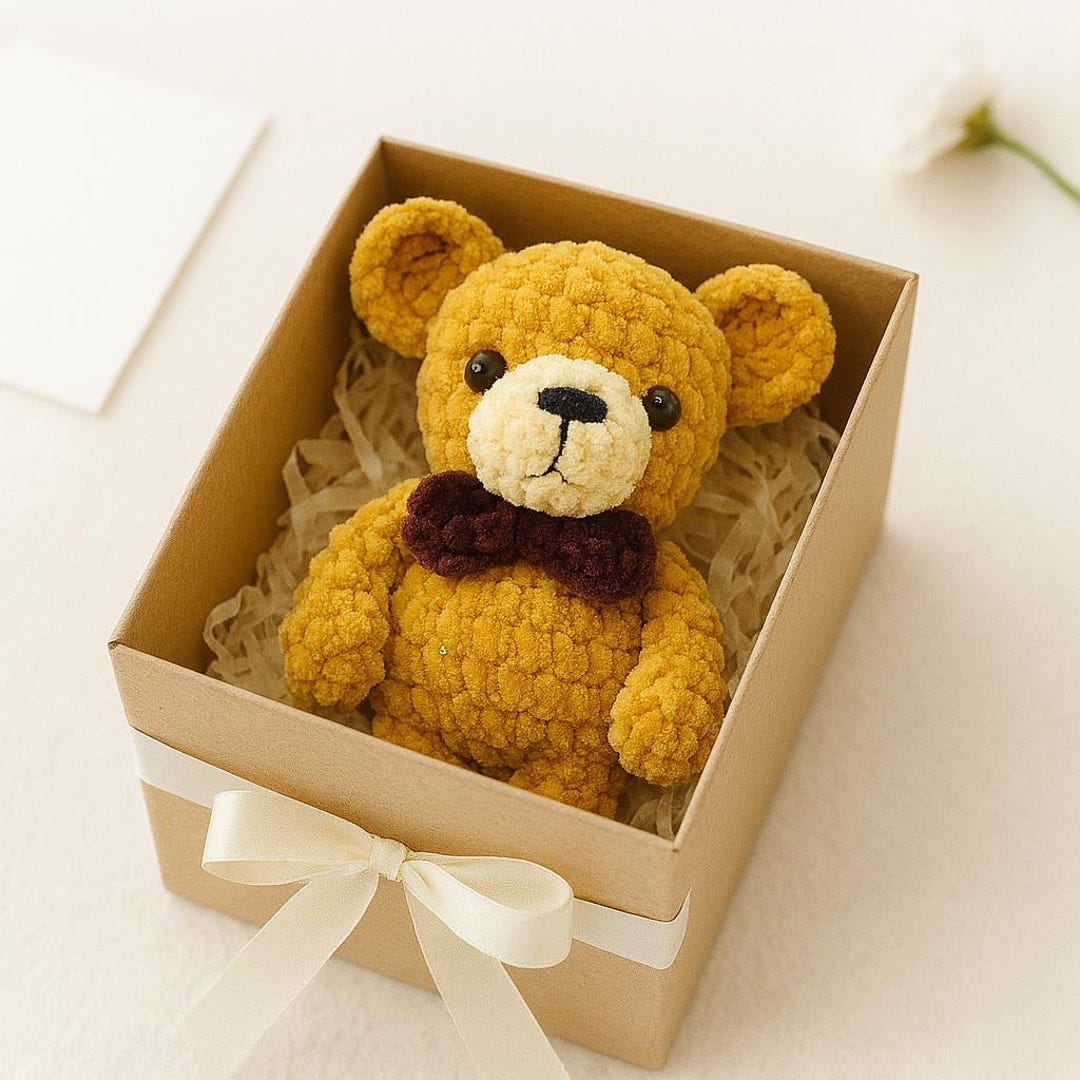 Teddy Bear With Bow Crochet Pattern, Beginner Friendly Amigurumi Toy ...