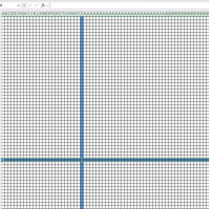 Puede incluir: Una cuadrícula de líneas negras que forman pequeños cuadrados, con una línea vertical y horizontal azul que se cruzan en el centro. La cuadrícula está sobre un fondo blanco, y la esquina superior izquierda tiene el texto "A46".