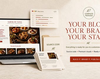 Spanish Food Blog Website Template – Next.js Source Code, SEO Articles (Digital Download)