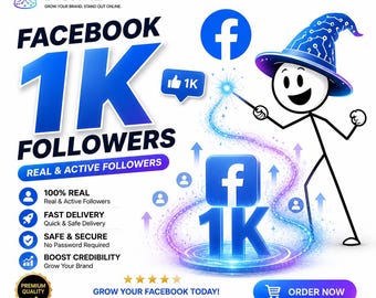 Facebook 1000 Anhänger | Echte Benutzer | Sofortige Lieferung | Steigern Sie Ihre Seite schnell