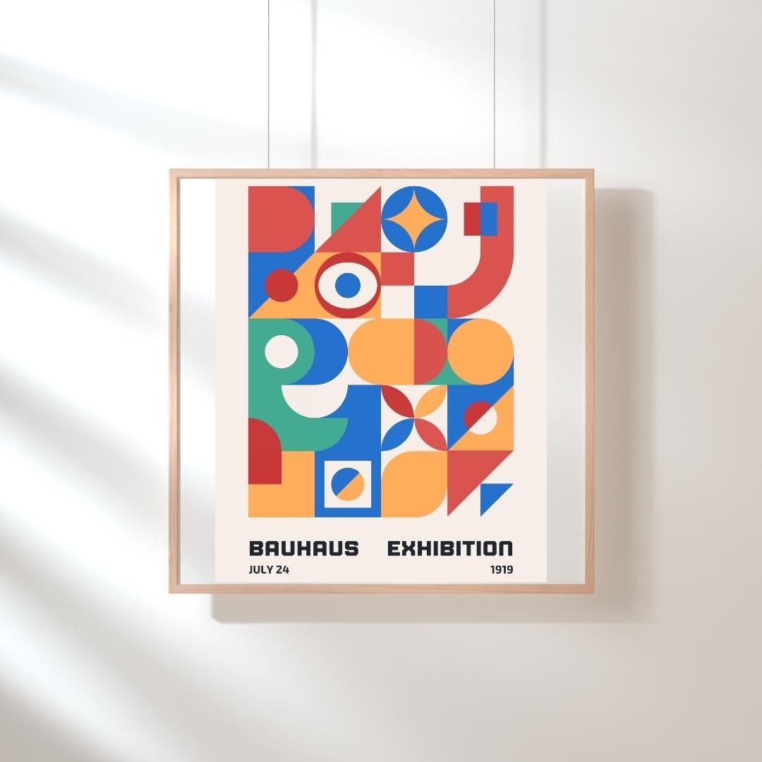 45+ Bauhaus Wall Art Set, Mid Century Modern Posters, Abstract ...