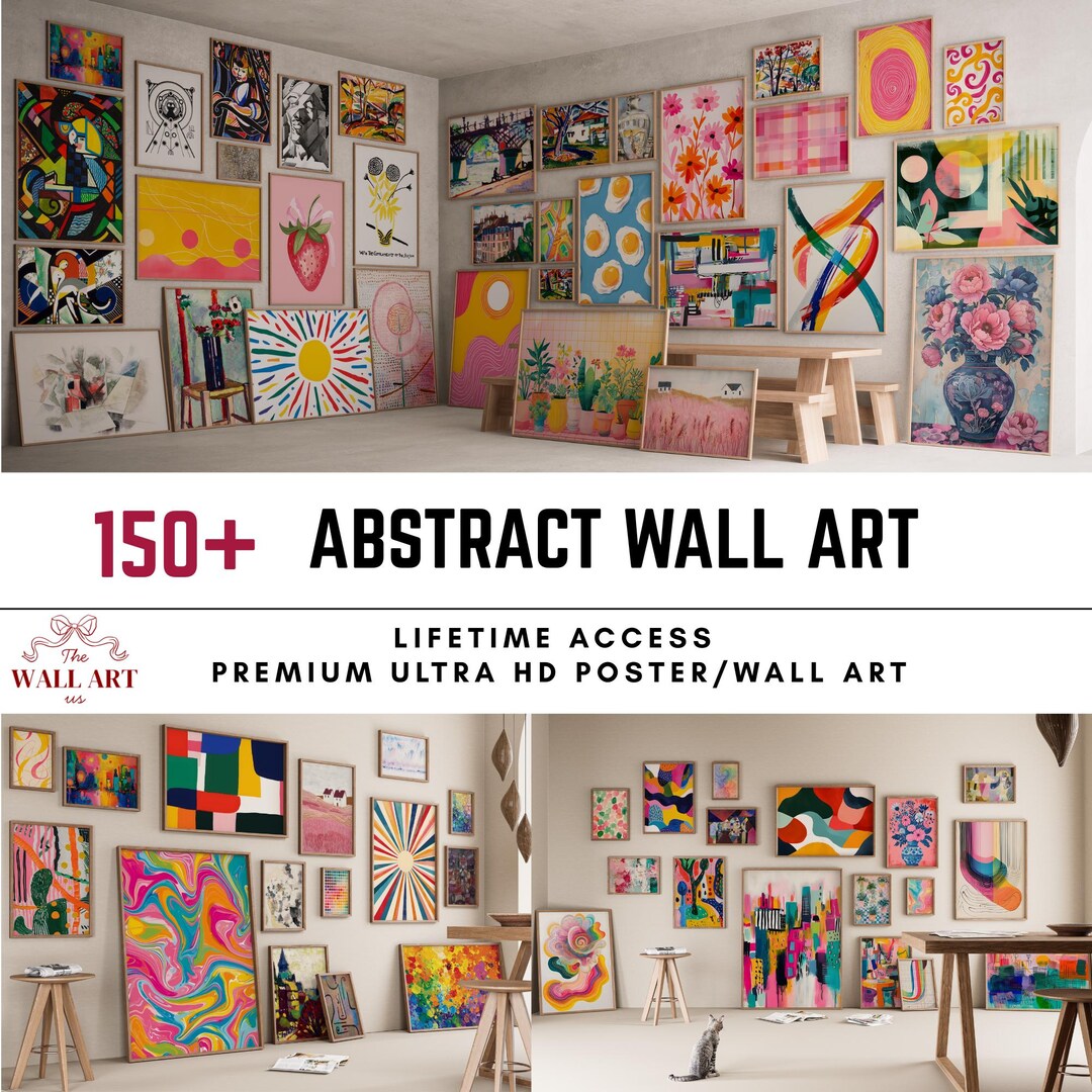 Abstract Print 150+ Abstract Art Prints: Modern Gallery Wall Decor (digital Download ...