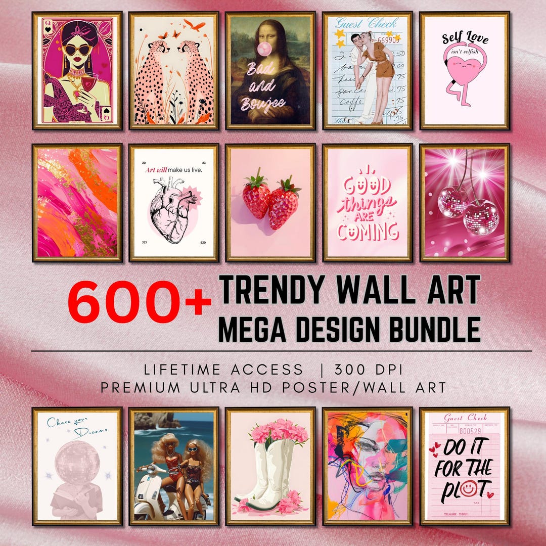 Trendy Wall Art Print Set • 600+ Designs (digital Download) - Etsy New ...