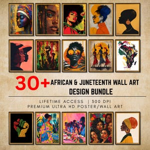 Pacchetto Juneteenth e African American Wall Art: stampe della cultura nera (download digitale)