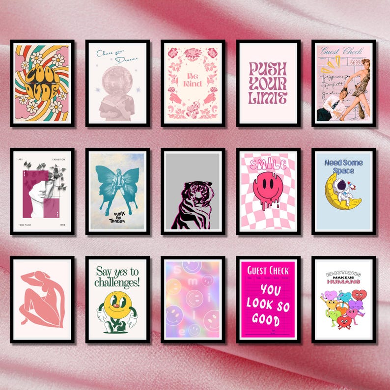 Trendy Wall Art Print Set • 600+ Designs (digital Download) - Etsy New ...