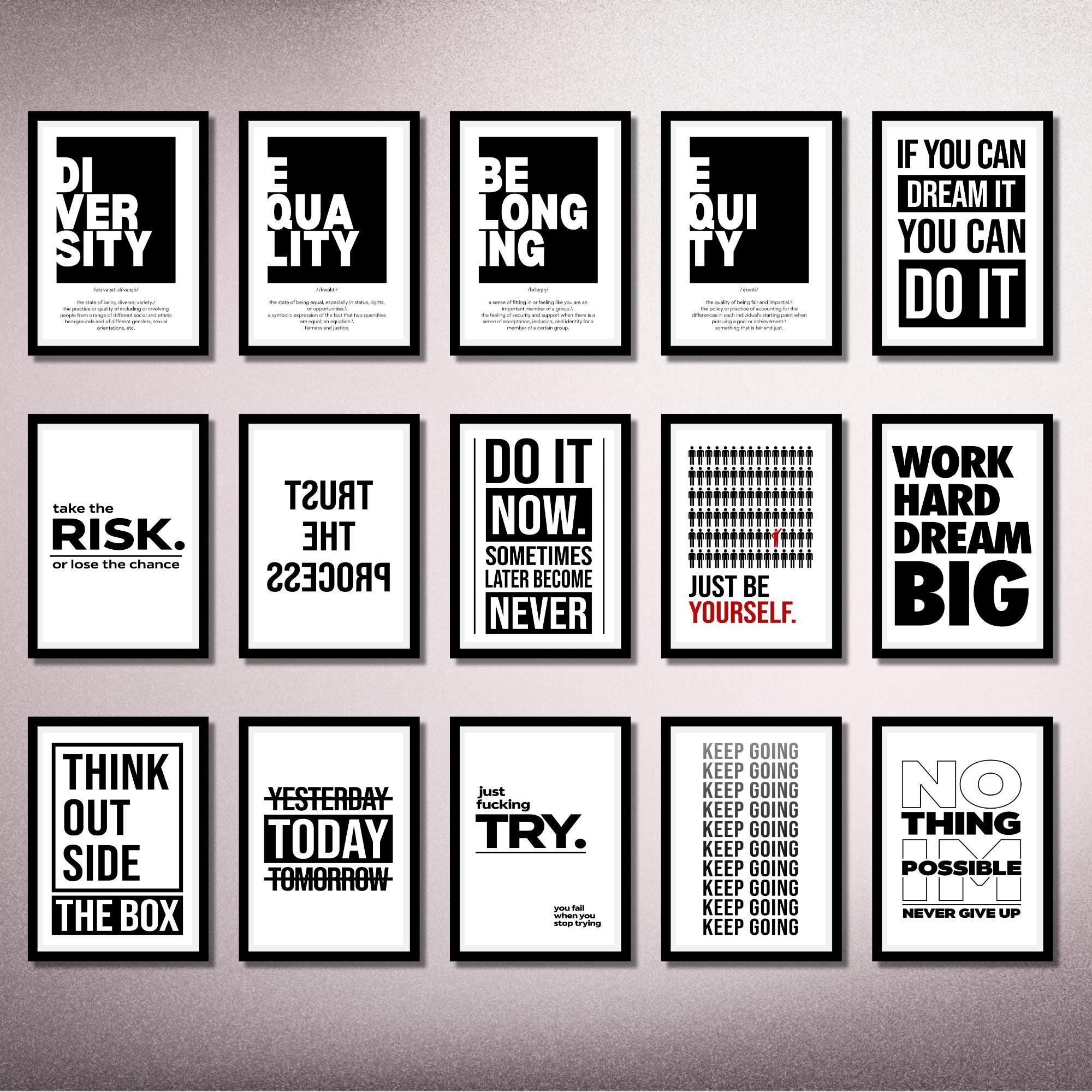 145+ Motivational Quotes Wall Art Bundle | Printable Wall Decor ...