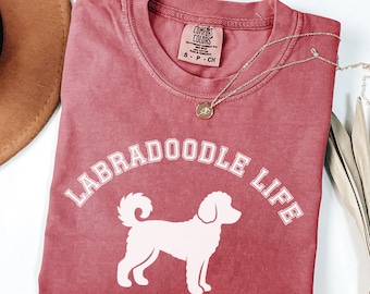 Comfort kleuren Labradoodle T-shirt, Labradoodle Life T-shirt, Labradoodle Lover T-shirt, Labradoodle Mom Shirt, Labradoodle Lover cadeau
