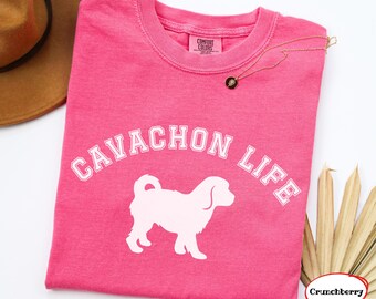 Comfort Colors Cavachon T-Shirt | Cavachon Life TShirt | Cavachon Lover Tee | Cavachon Mom Shirt | Cavachon Lover Gift | Long Sleeve Dog Tee