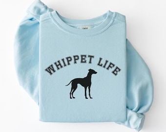 Bluza Comfort Colors Whippet | Bluza z okrągłym dekoltem Whippet Life | Prezent dla miłośnika psów | Prezent dla mamy psa | Prezent dla taty psa