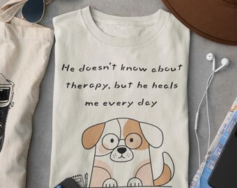 Terapihund T-shirt: Rolig mental hälsa-present till hundmammor