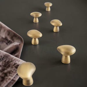 Tirador ovalado de bronce y latón / Tirador de muebles retro único, Tiradores de gabinetes modernos de bronce - Tiradores de cajones de latón, Herrajes de cocina,