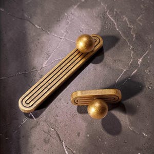 Antique Brass Patina Pulls - Brass Drawer Handles, Kitchen Hardware, Furniture Hardware, Wardrobe Pulls